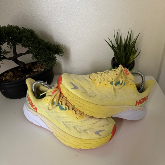 Hoka Shoes - Hoka Yellow and Red Athletic Shoes